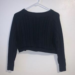 Black cropped sweater